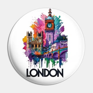 London Skyline Pin