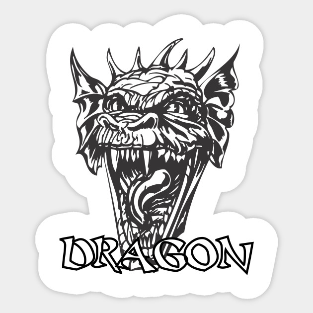 Big Scary Predator Dragon Monster Dragon Aufkleber Teepublic De