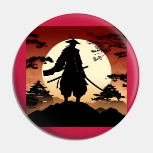 Beautiful Samurai art Pin