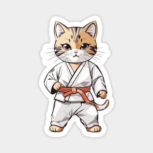 Cute Cat Taekwondo Magnet