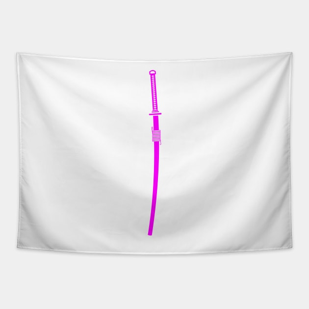 katana (pink) Tapestry by PabloDeChenez