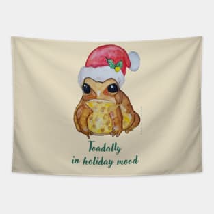 Christmas Frog in holiday mood Tapestry