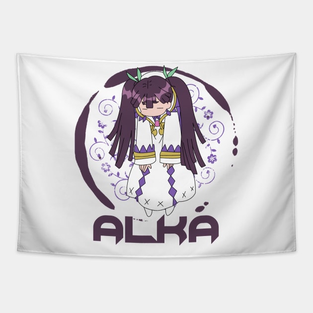 Las Dan - Sage Alka Cute Chibi Tapestry by oneskyoneland