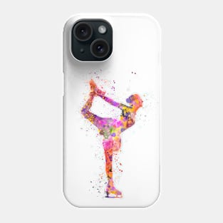 Figure skating in watercolor Phone Case