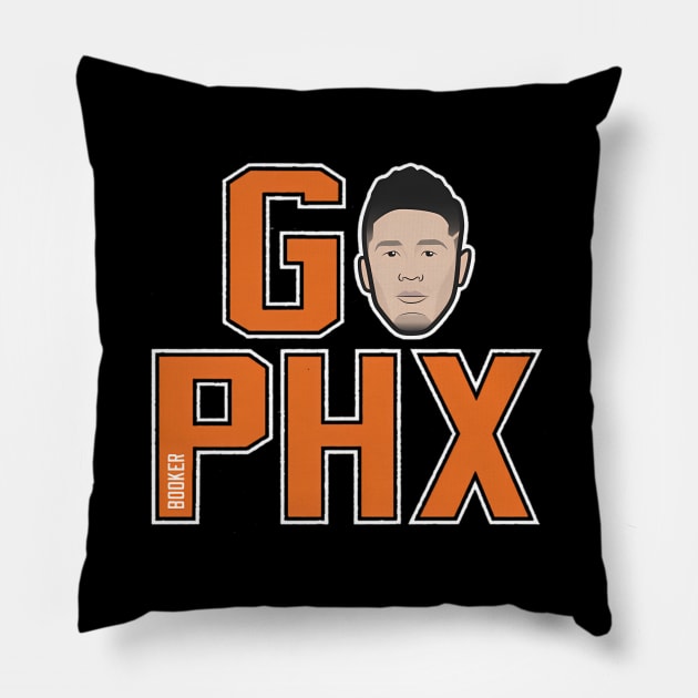 Devin Booker Phoenix Go Phx Pillow by binchudala