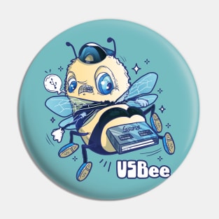 USBee funny Bee pun Pin