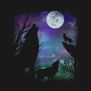 3 Wolf in a Moon T-Shirt