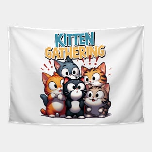 Kitten Gathering Tapestry