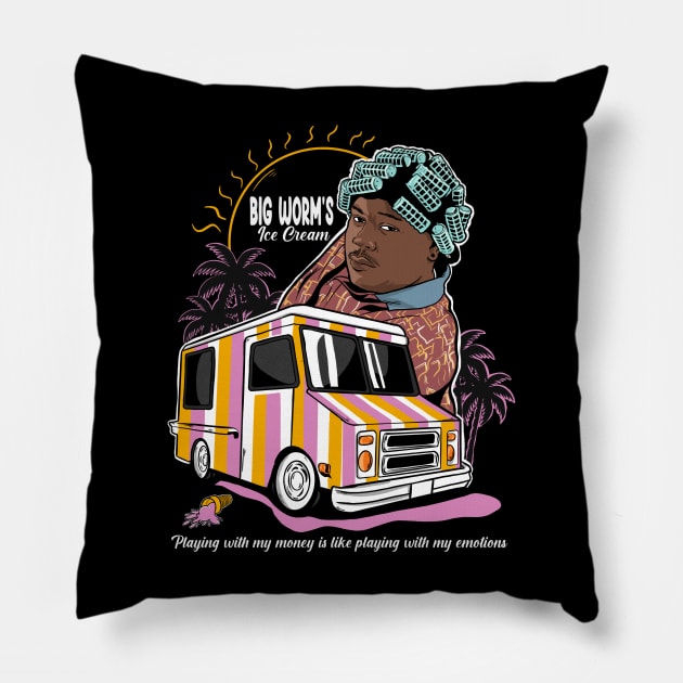 Big Worm’s Ice Cream Pillow by Jones Factory