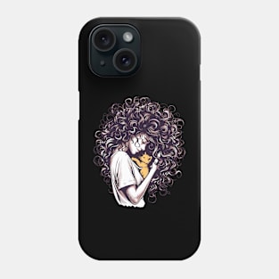 Woman with kitten Phone Case