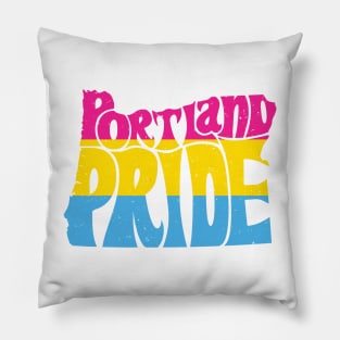 Portland Pride Festival Oregon Silhouette  - Pan Sexual - Vintage Pillow