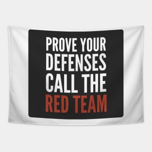 Cybersecurity Prove Your Defenses Call The Red Team Black Background Tapestry