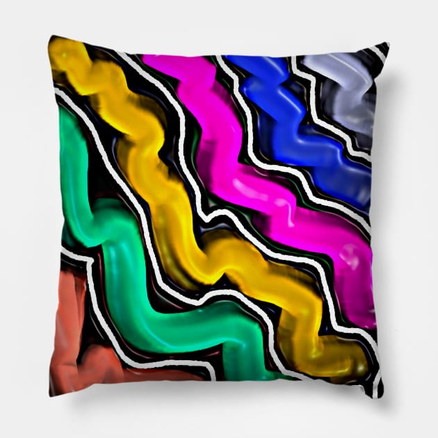 Fugitive Colors Pillow by Marccelus