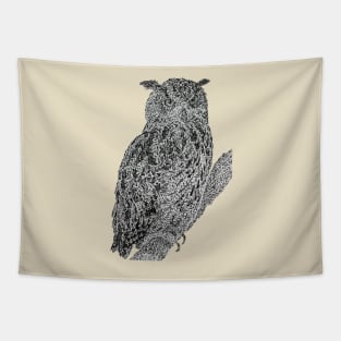 Dotwork Owl Art Print Tapestry