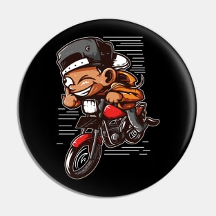 cute kid biker Pin