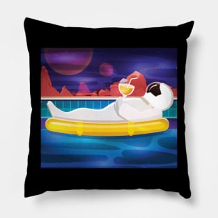 Astronaut on vacation Pillow