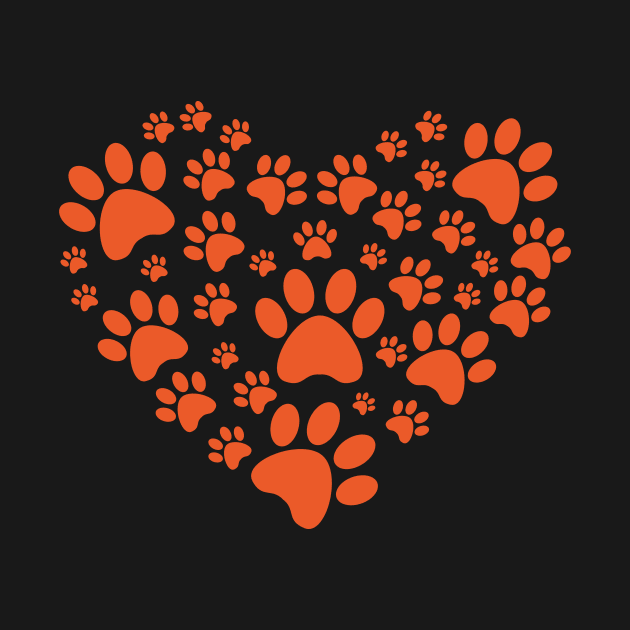 Heart shaped Paws - Special Valentines day gift for pet overs ! by UmagineArts