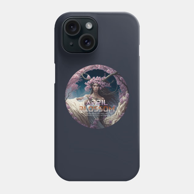 April zodiac woman flowers Phone Case by Small Doodle