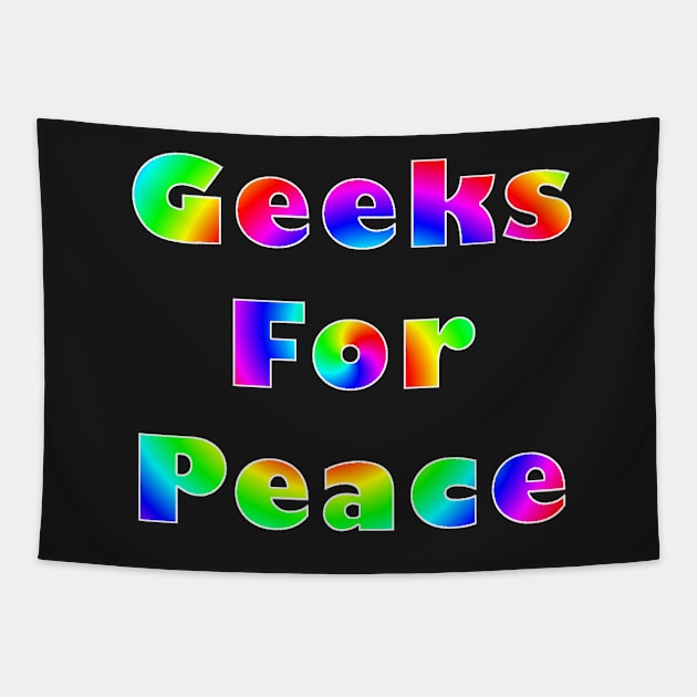 Geeks for Peace Tapestry by Bits