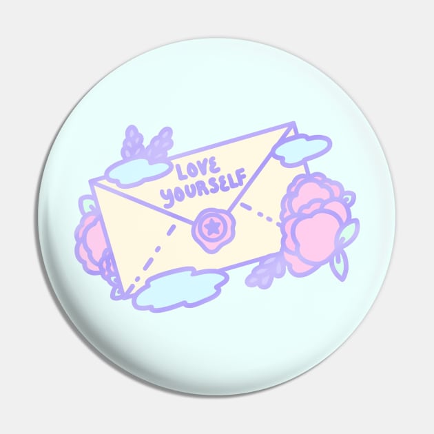 Love Letter to Yourself - Pastel Witchcraft Series Pin by Cosmic Queers