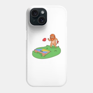 Lion playing cornhole Phone Case