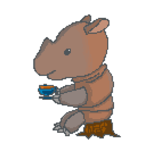 Rhino drinking a cup of tea T-Shirt