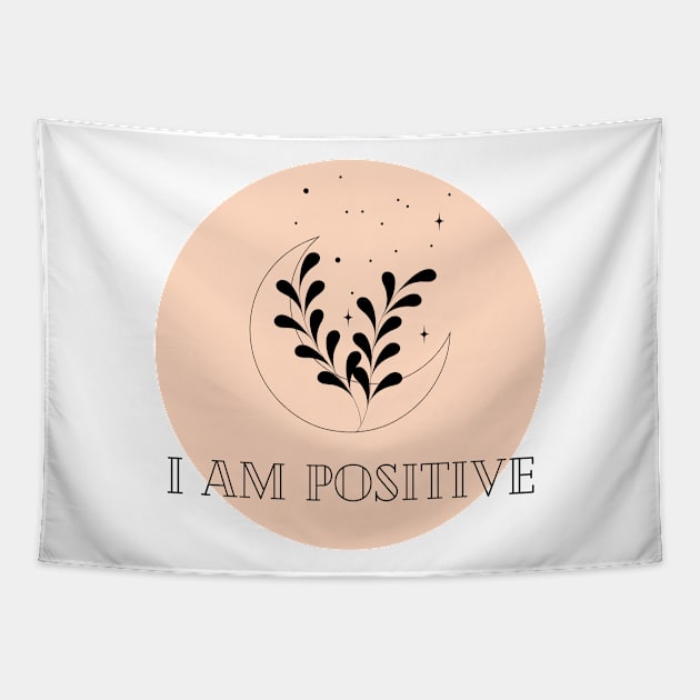 Affirmation Collection - I Am Positive (Orange) Tapestry by Tanglewood Creations