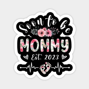 Soon To Be Mommy Est 2023 Floral Magnet