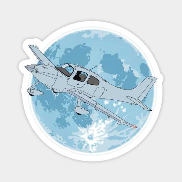 Cirrus Sr22 Moonlight Magnet by Kassi Skye