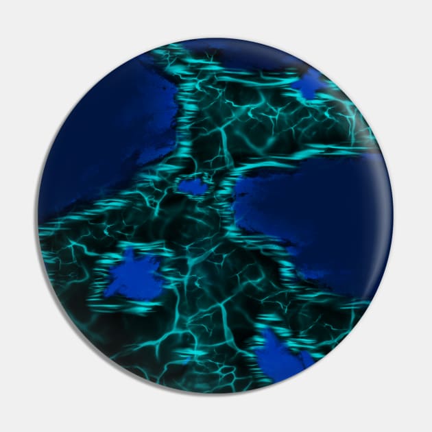 Shallow Waters that gleams Blue at Night Pin by byjasonf