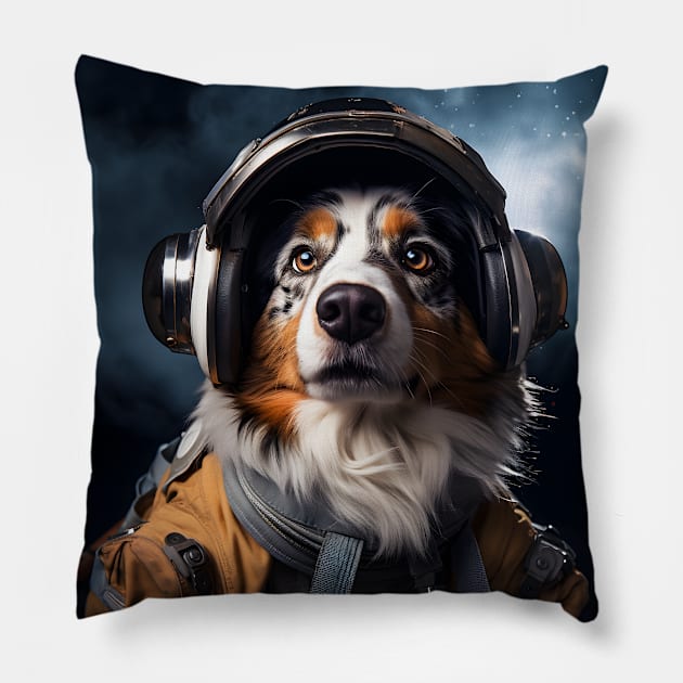 Astro Dog - Australian Shepherd Pillow by Merchgard