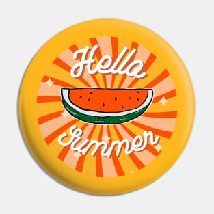 Hello Summer Watermelon Graphic Tee Pin