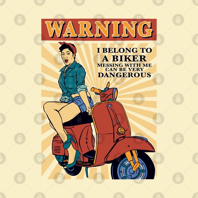 Warning! i belong to a biker by BAJAJU