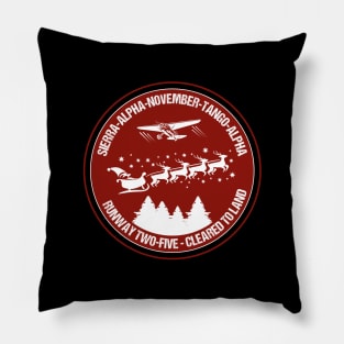 Pilot Christmas Gift Retro Aviation Holiday Santa Airlines Air Traffic Controller Shirt Pillow