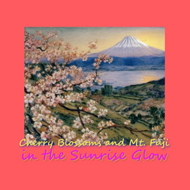 Japan Cherry Blossoms and Mt. Fuji in The Sunrise Glow by Kana Kanjin by erizen