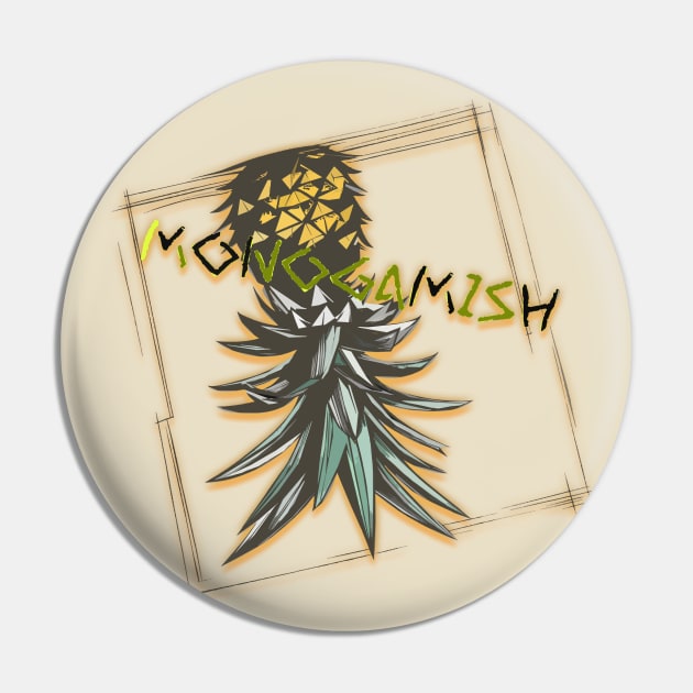 Monogamish upside-down pineapple Pin by Vixen Games