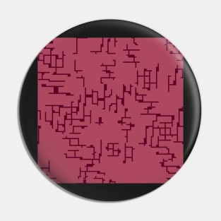 Playful orthogonal Pattern - Warm Red Pin