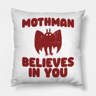 Mothman Believes In You Cryptid Pillow