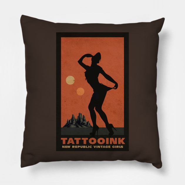 TattooInk Republic Pillow by CTShirts