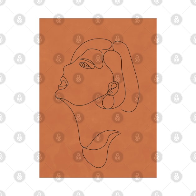 Woman Minimal Line Art 1 by Colorable