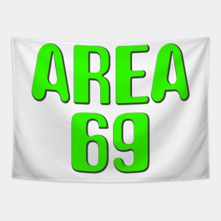 Funny Alien Design Area 69 Tapestry