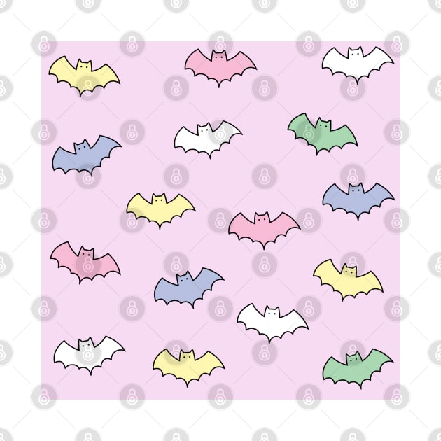 Colorful Bat pattern by SuperrSunday