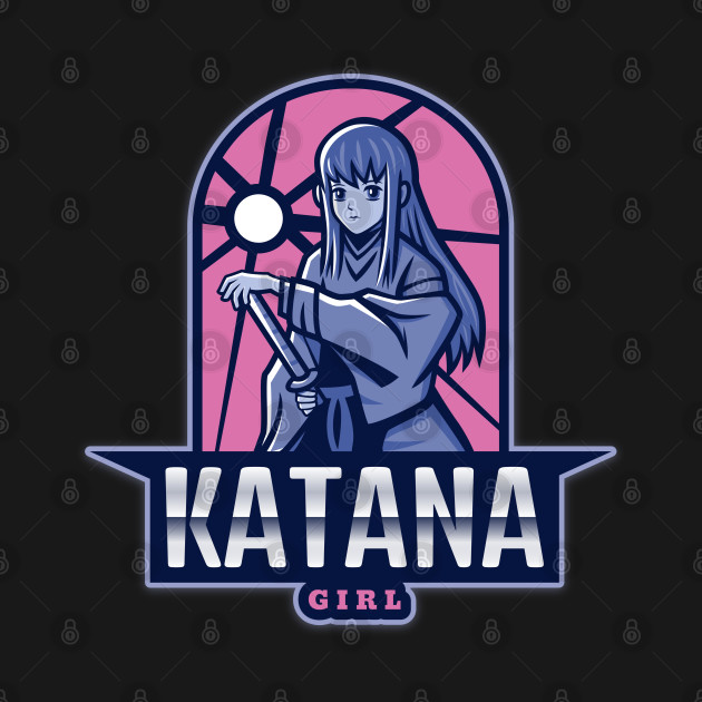Disover Katana girl! cute anime girl with sword! - Katana - T-Shirt