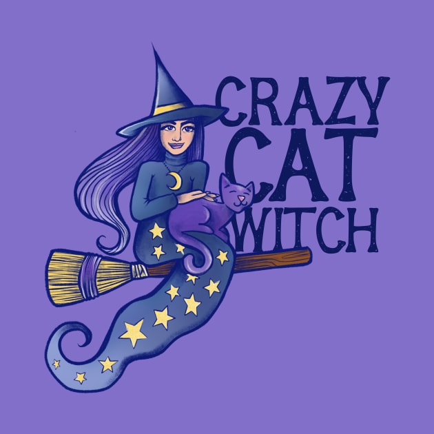 Crazy cat witch by bubbsnugg