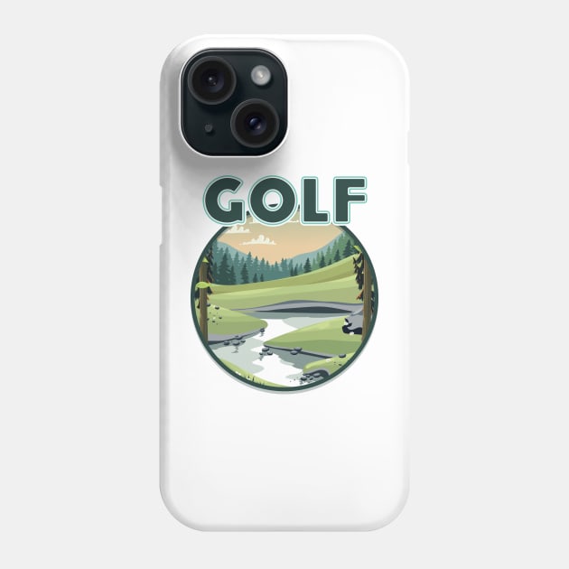 Golf retro Sports logo Phone Case by nickemporium1