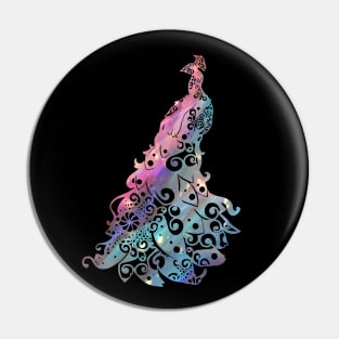 Peacock Mandala Magical Color Light Art Pin