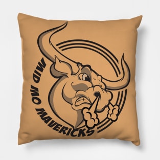 Mavericks Grayscale Logo 2 Pillow