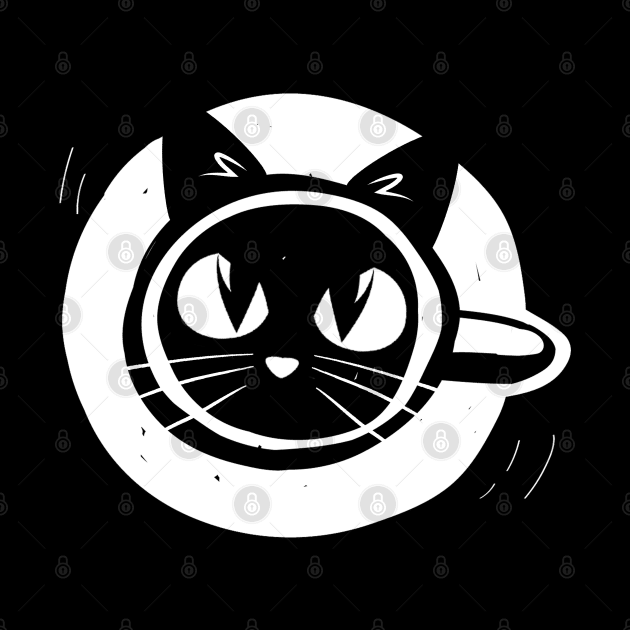 Cat face in a coffee cup by Onceer