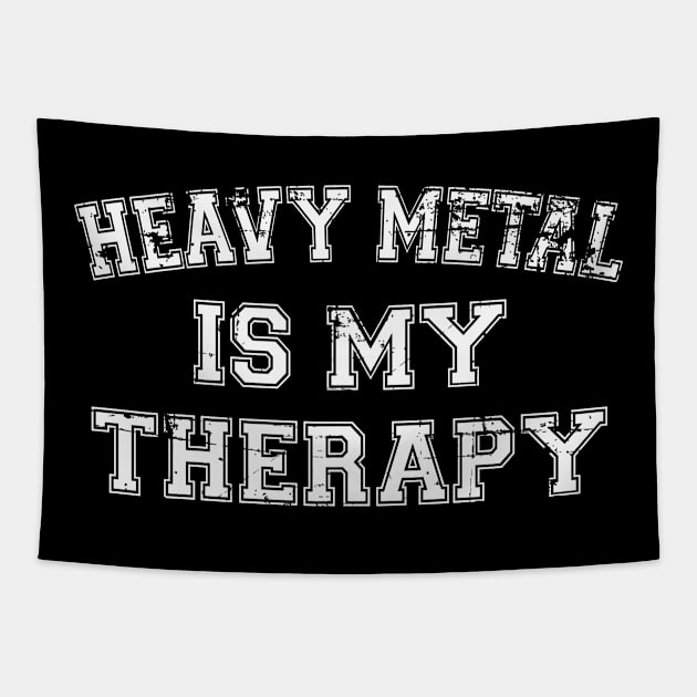 Heavy Metal Is My Therapy Tapestry by RW