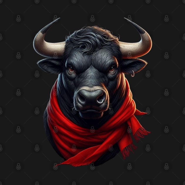 The bull uses a scarf by EKLZR